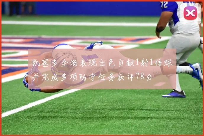 凯塞多全场表现出色贡献1射1传球并完成多项防守任务获评78分